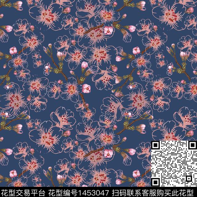 花卉大牌风小碎花传统印花华亿平台下载（图片编号: 1453047） - 瓦栏（Walan）