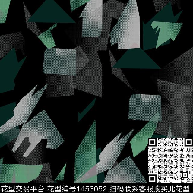 格子字母男装满版花数码印花华亿平台下载（图片编号: 1453052） - 瓦栏（Walan）