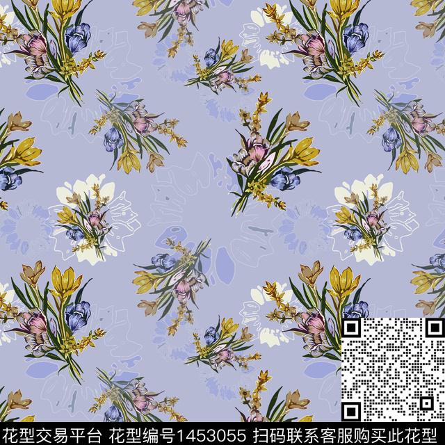 花卉大牌风小碎花传统印花华亿平台下载（图片编号: 1453055） - 瓦栏（Walan）