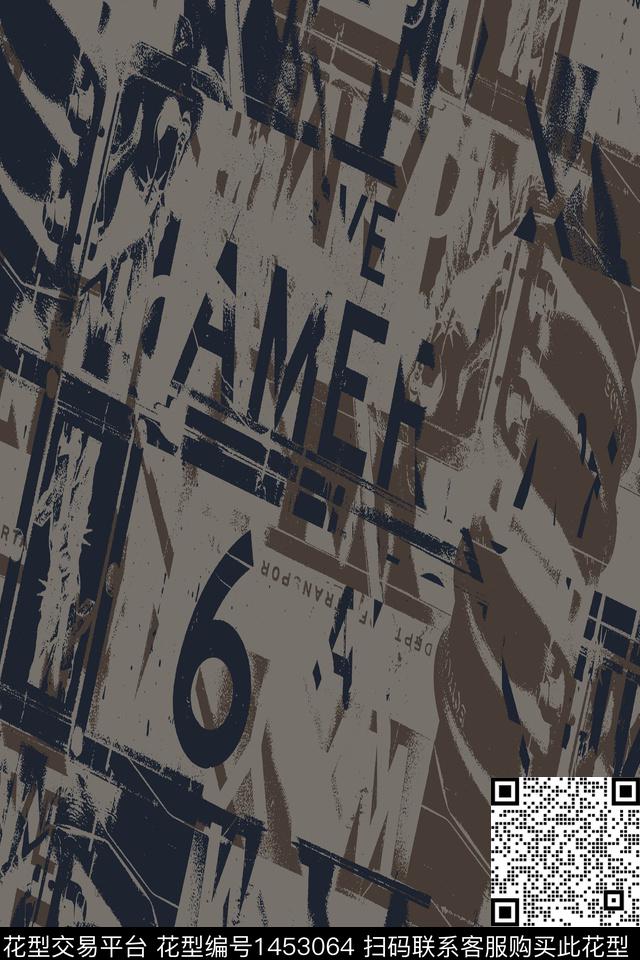 文字男装抽象传统印花华亿平台下载（图片编号: 1453064） - 瓦栏（Walan）