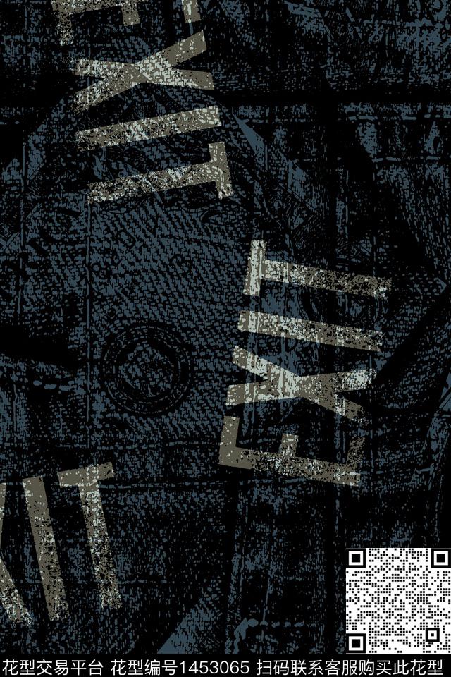 肌理文字男装传统印花华亿平台下载（图片编号: 1453065） - 瓦栏（Walan）