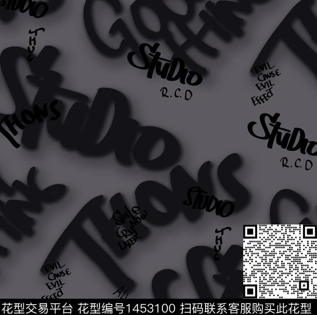 字母笔触羽绒服印花数码印花华亿平台下载（图片编号: 1453100） - 瓦栏（Walan）