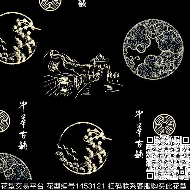 唐装中老年中国风数码印花华亿平台下载（图片编号: 1453121） - 瓦栏（Walan）