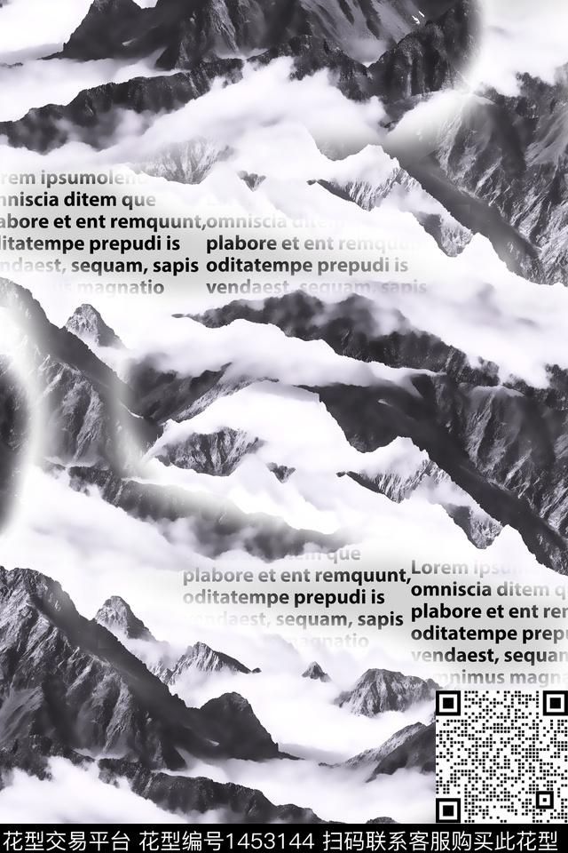 字母满版散花抽象男装数码印花华亿平台下载（图片编号: 1453144） - 瓦栏（Walan）