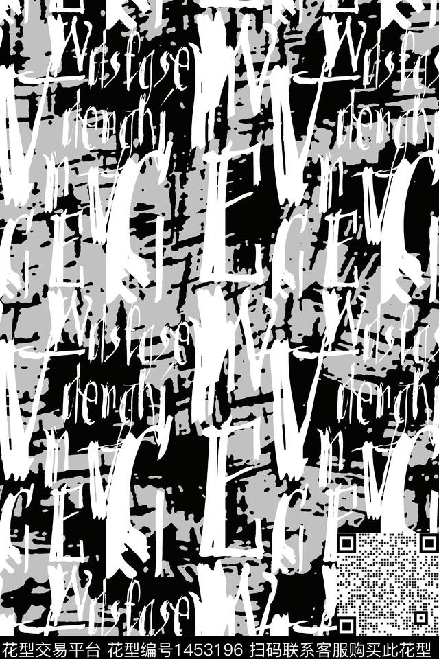 字母几何数码华亿平台数码印花华亿平台下载（图片编号: 1453196） - 瓦栏（Walan）