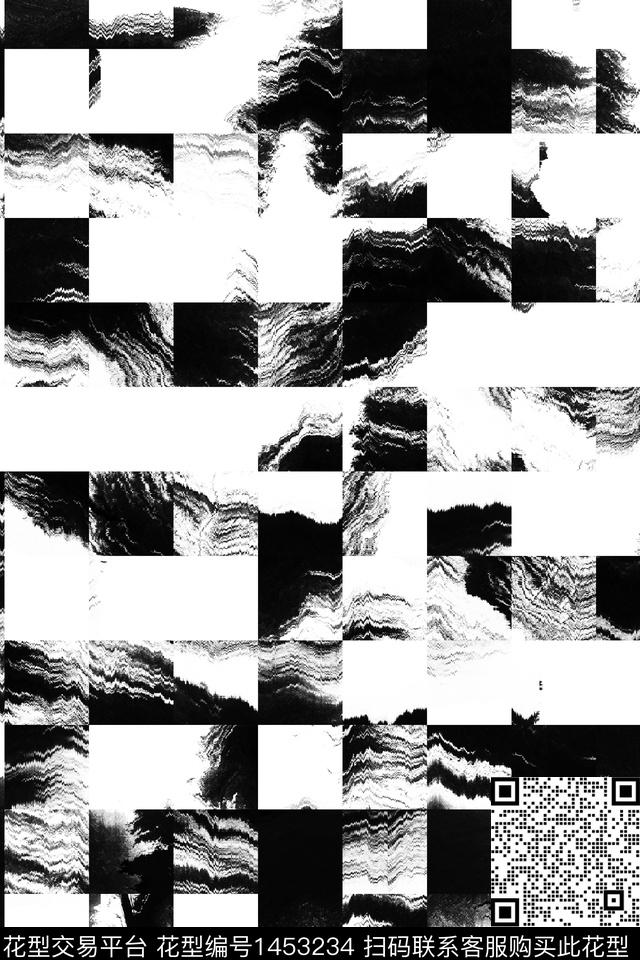 格子几何扎染华亿平台数码印花华亿平台下载（图片编号: 1453234） - 瓦栏（Walan）