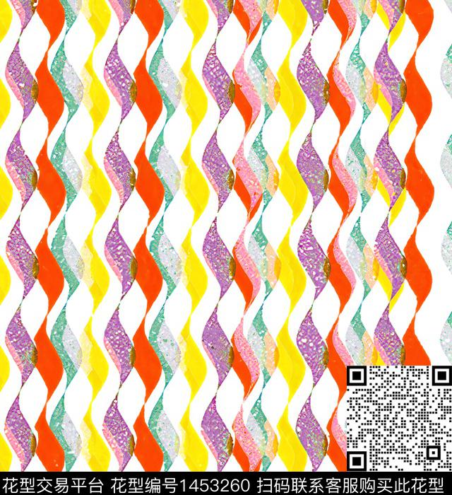 水彩肌理抽象花卉数码印花华亿平台下载（图片编号: 1453260） - 瓦栏（Walan）