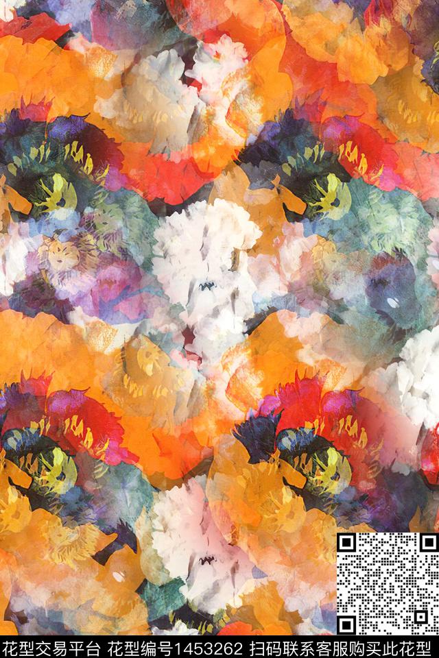 水彩炫彩肌理数码印花华亿平台下载（图片编号: 1453262） - 瓦栏（Walan）