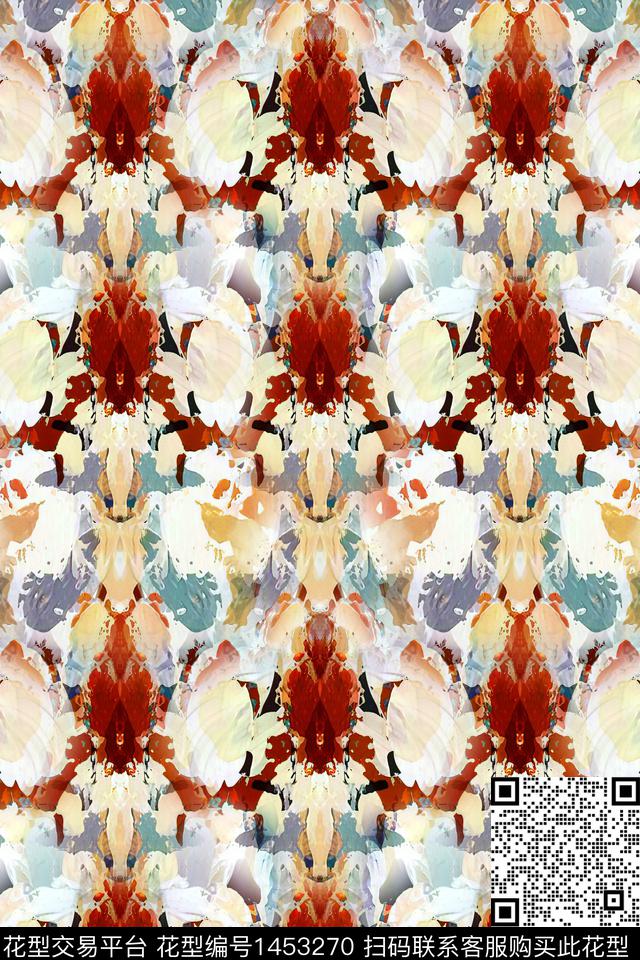 几何传统纹样民族风数码印花华亿平台下载（图片编号: 1453270） - 瓦栏（Walan）