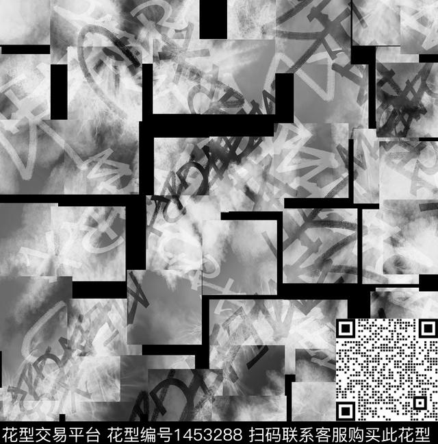 字母几何数码华亿平台数码印花华亿平台下载（图片编号: 1453288） - 瓦栏（Walan）