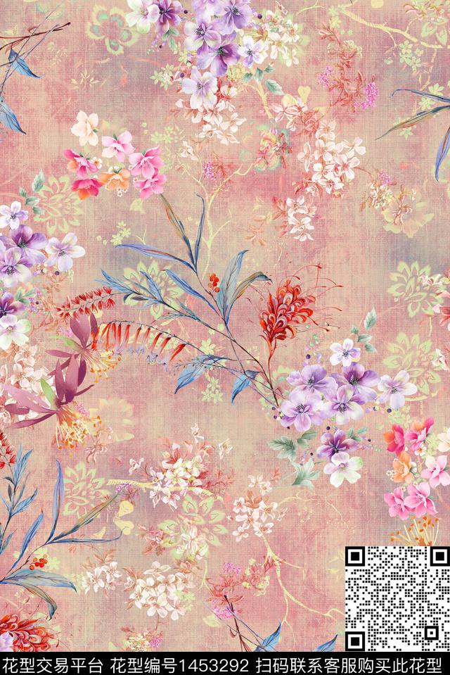 女装花卉雪纺数码印花华亿平台下载（图片编号: 1453292） - 瓦栏（Walan）