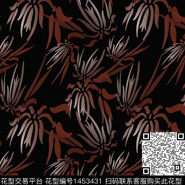 花卉大牌风小碎花数码印花华亿平台下载（图片编号: 1453431） - 瓦栏（Walan）