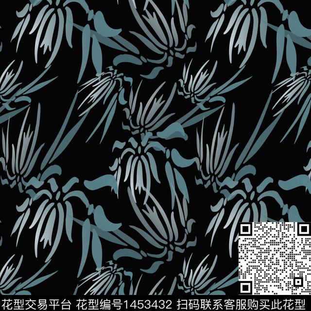 花卉大牌风小碎花数码印花华亿平台下载（图片编号: 1453432） - 瓦栏（Walan）