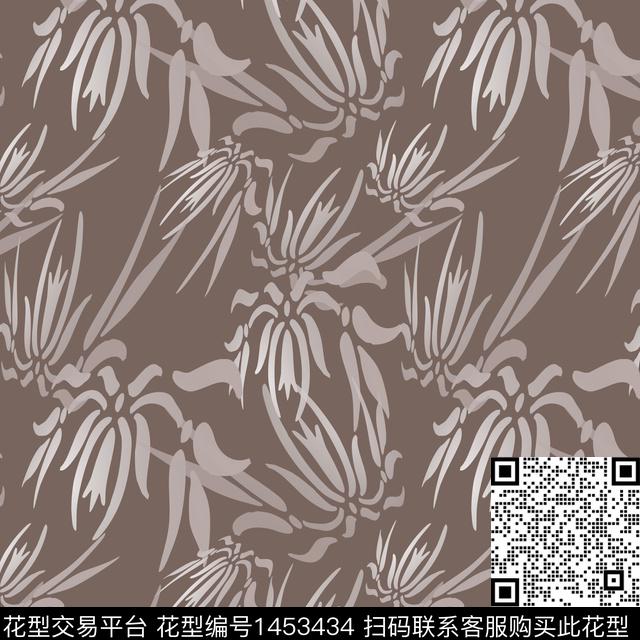 花卉大牌风小碎花数码印花华亿平台下载（图片编号: 1453434） - 瓦栏（Walan）