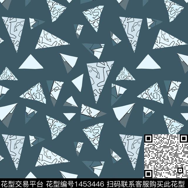 几何三角形大牌风传统印花华亿平台下载（图片编号: 1453446） - 瓦栏（Walan）