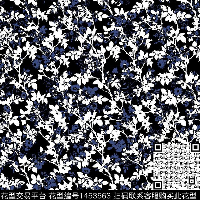 花卉满版散花传统华亿平台传统印花华亿平台下载（图片编号: 1453563） - 瓦栏（Walan）