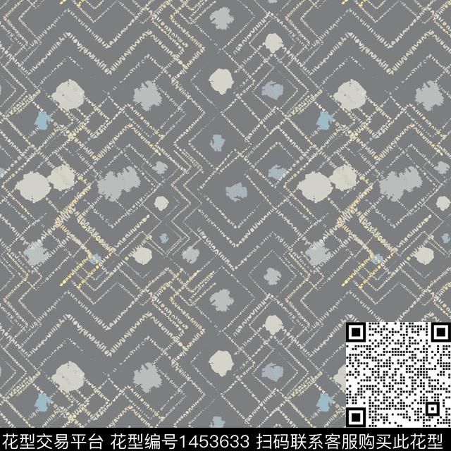 线条几何大牌风传统印花华亿平台下载（图片编号: 1453633） - 瓦栏（Walan）