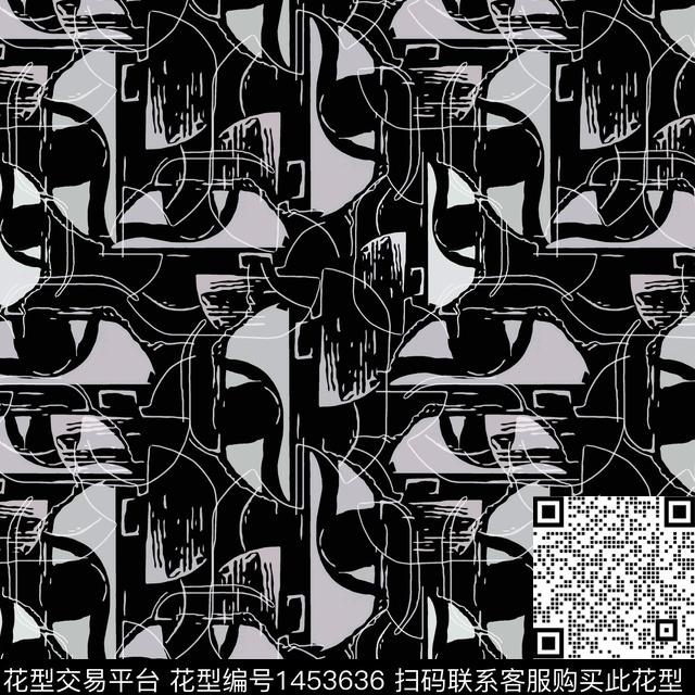 线条几何大牌风传统印花华亿平台下载（图片编号: 1453636） - 瓦栏（Walan）