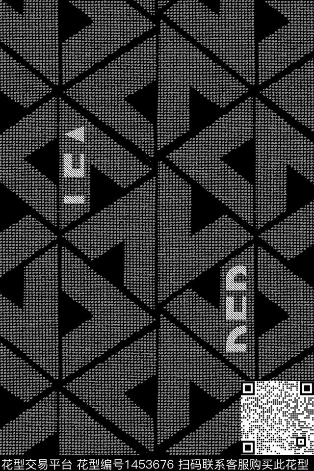 字母肌理几何数码印花华亿平台下载（图片编号: 1453676） - 瓦栏（Walan）