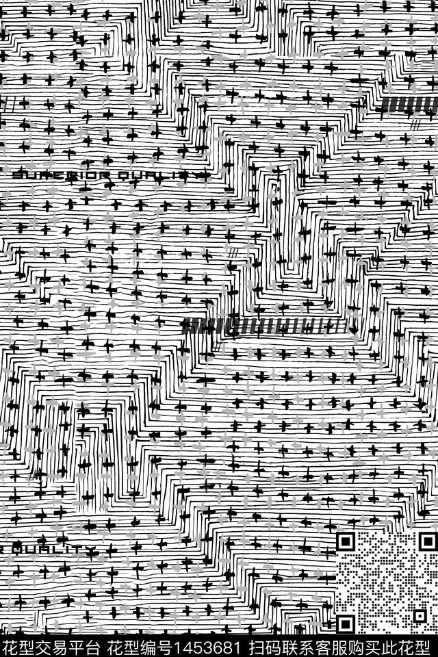 字母肌理几何数码印花华亿平台下载（图片编号: 1453681） - 瓦栏（Walan）