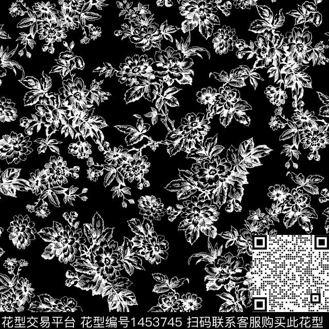花卉传统华亿平台小碎花传统印花华亿平台下载（图片编号: 1453745） - 瓦栏（Walan）