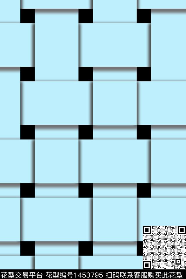 几何大牌风格子传统印花华亿平台下载（图片编号: 1453795） - 瓦栏（Walan）