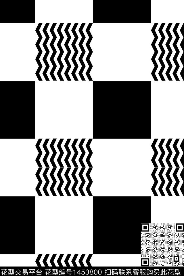 格子几何抽象传统印花华亿平台下载（图片编号: 1453800） - 瓦栏（Walan）