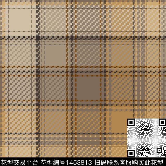 格子几何大牌风传统印花华亿平台下载（图片编号: 1453813） - 瓦栏（Walan）