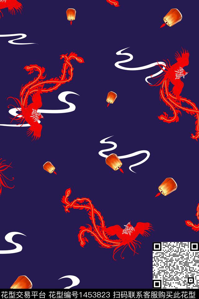 女装花卉中国风数码印花华亿平台下载（图片编号: 1453823） - 瓦栏（Walan）