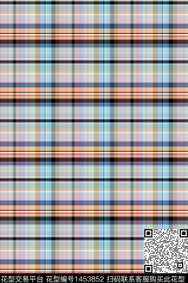 格子几何渐变数码印花华亿平台下载（图片编号: 1453852） - 瓦栏（Walan）
