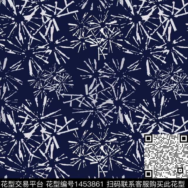 花卉大牌风抽象传统印花华亿平台下载（图片编号: 1453861） - 瓦栏（Walan）