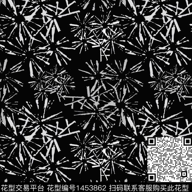 花卉大牌风抽象传统印花华亿平台下载（图片编号: 1453862） - 瓦栏（Walan）