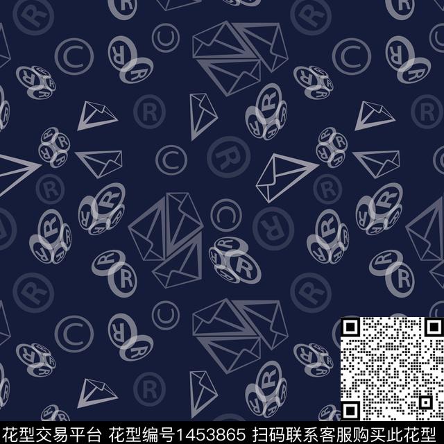 字母几何大牌风传统印花华亿平台下载（图片编号: 1453865） - 瓦栏（Walan）