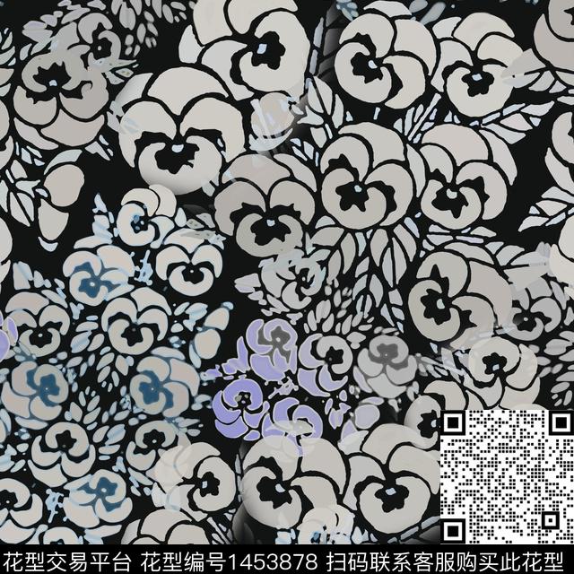 花卉大牌风小碎花数码印花华亿平台下载（图片编号: 1453878） - 瓦栏（Walan）