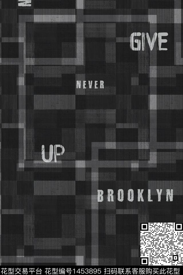 字母几何肌理数码印花华亿平台下载（图片编号: 1453895） - 瓦栏（Walan）