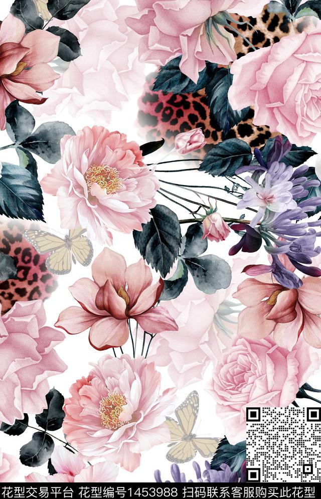 绿植树叶民族花卉花卉传统印花华亿平台下载（图片编号: 1453988） - 瓦栏（Walan）