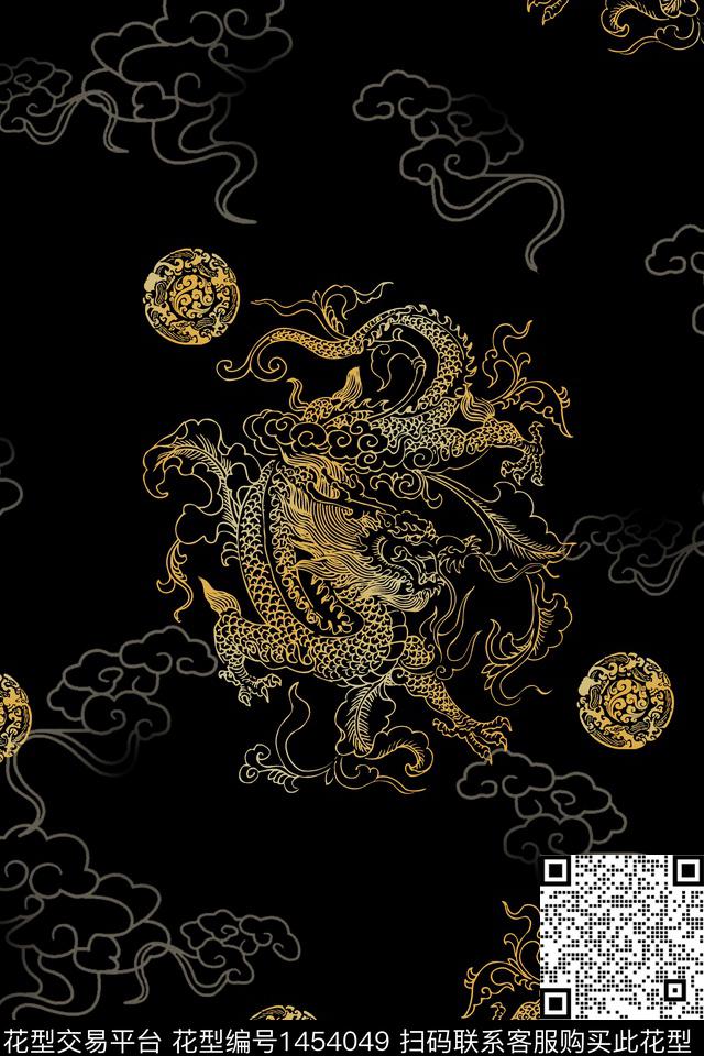 唐装祥云民族风数码印花华亿平台下载（图片编号: 1454049） - 瓦栏（Walan）