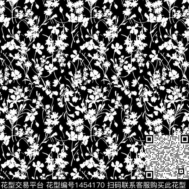 花卉满版散花传统华亿平台传统印花华亿平台下载（图片编号: 1454170） - 瓦栏（Walan）