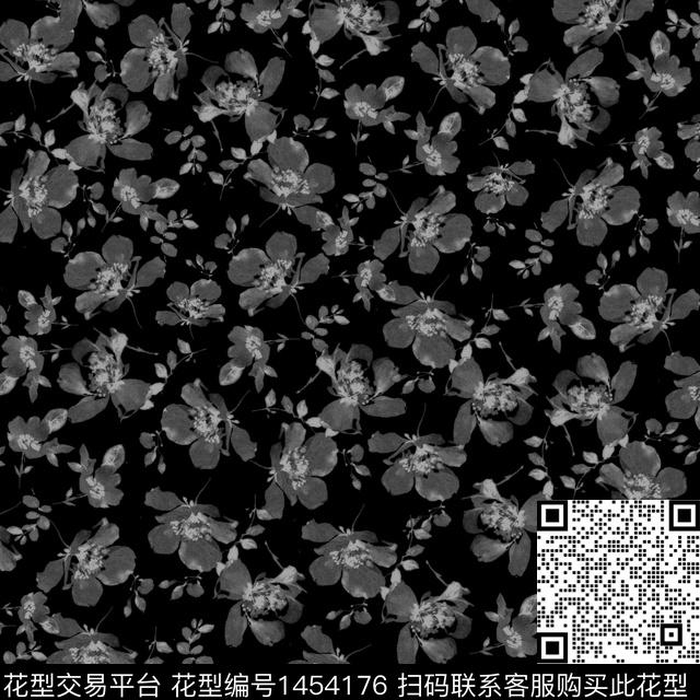 花卉满版散花传统华亿平台传统印花华亿平台下载（图片编号: 1454176） - 瓦栏（Walan）