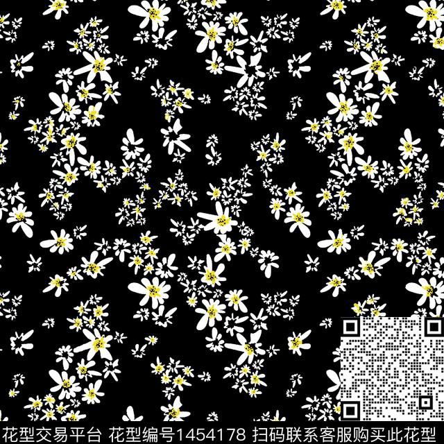 花卉满版散花传统华亿平台传统印花华亿平台下载（图片编号: 1454178） - 瓦栏（Walan）