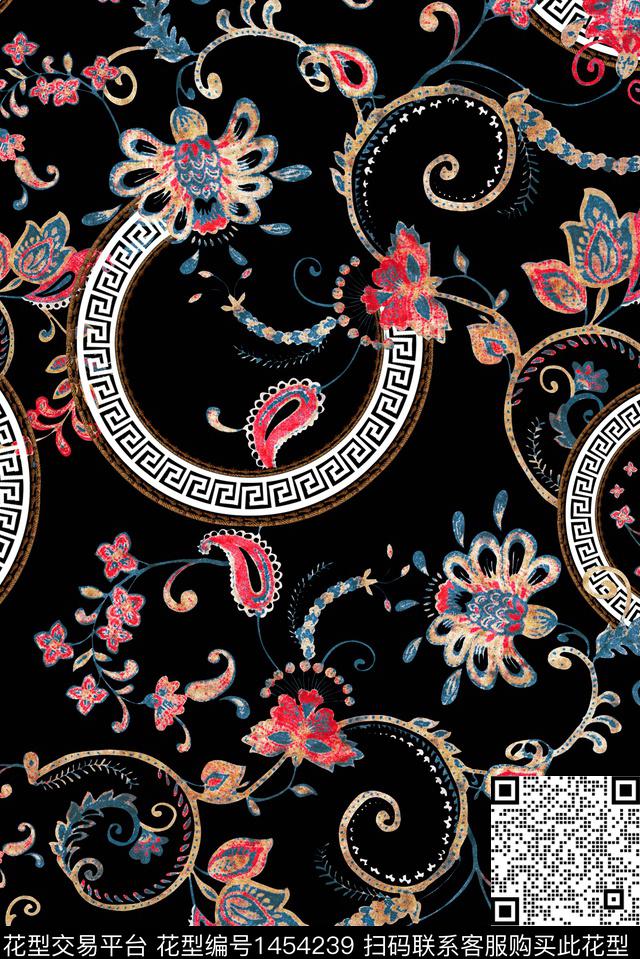女装花卉真丝数码印花华亿平台下载（图片编号: 1454239） - 瓦栏（Walan）
