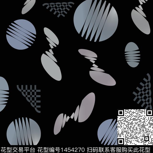 几何圆形大牌风数码印花华亿平台下载（图片编号: 1454270） - 瓦栏（Walan）