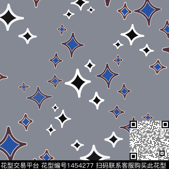 菱形几何大牌风传统印花华亿平台下载（图片编号: 1454277） - 瓦栏（Walan）