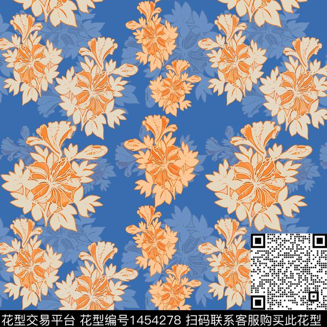 花卉大牌风小碎花传统印花华亿平台下载（图片编号: 1454278） - 瓦栏（Walan）