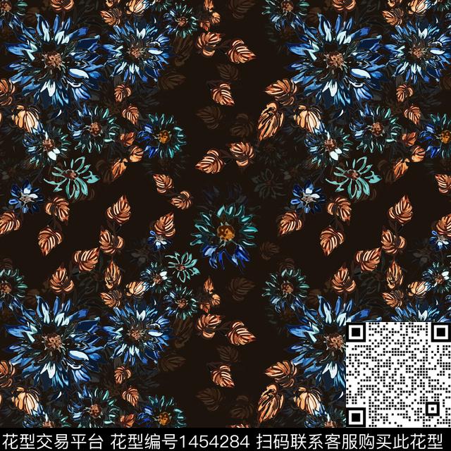 花卉大牌风小碎花传统印花华亿平台下载（图片编号: 1454284） - 瓦栏（Walan）