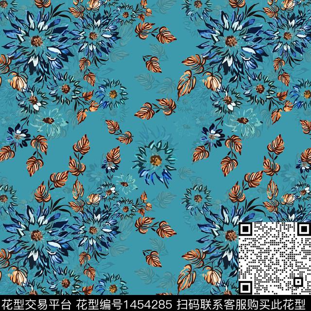 花卉大牌风小碎花传统印花华亿平台下载（图片编号: 1454285） - 瓦栏（Walan）