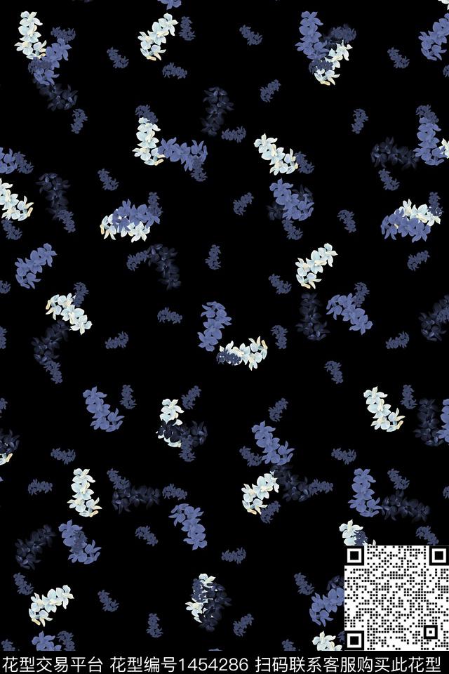 花卉大牌风小清新数码印花华亿平台下载（图片编号: 1454286） - 瓦栏（Walan）