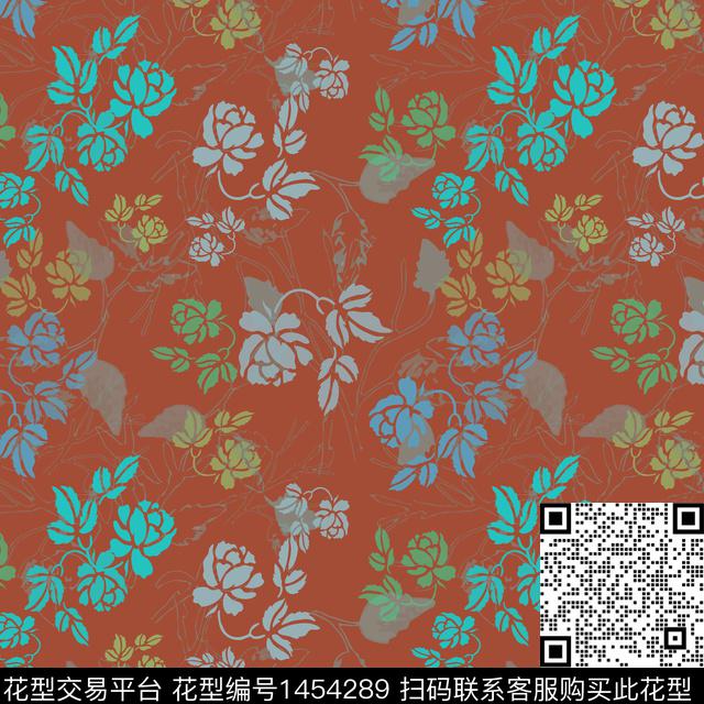 花卉大牌风小碎花传统印花华亿平台下载（图片编号: 1454289） - 瓦栏（Walan）