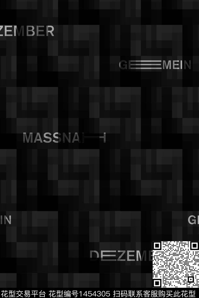 几何字母男装数码印花华亿平台下载（图片编号: 1454305） - 瓦栏（Walan）