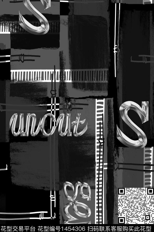 几何字母男装数码印花华亿平台下载（图片编号: 1454306） - 瓦栏（Walan）